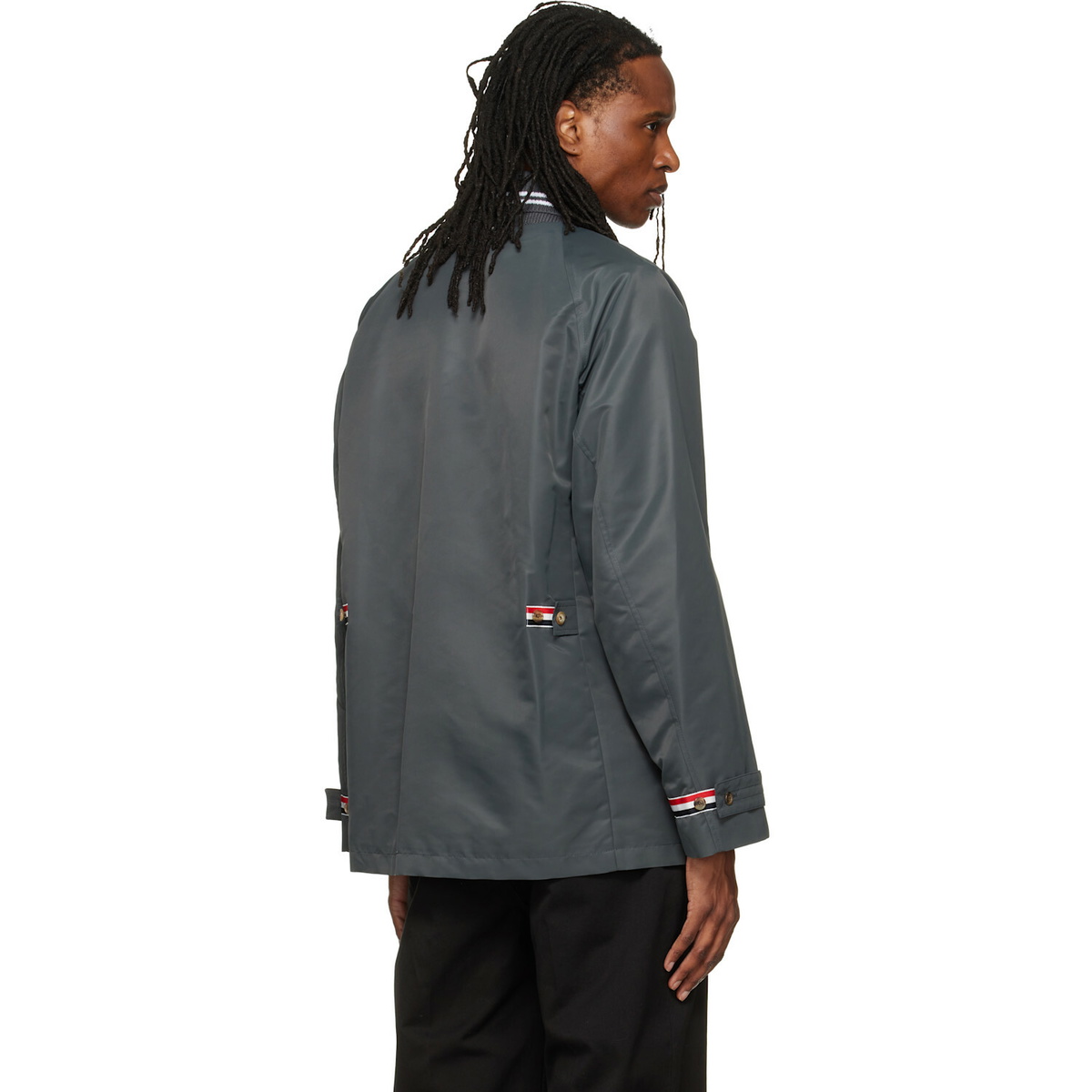 Thom Browne Gray Tech Twill Field Jacket