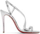 Christian Louboutin Silver Rosalie Heeled Sandals
