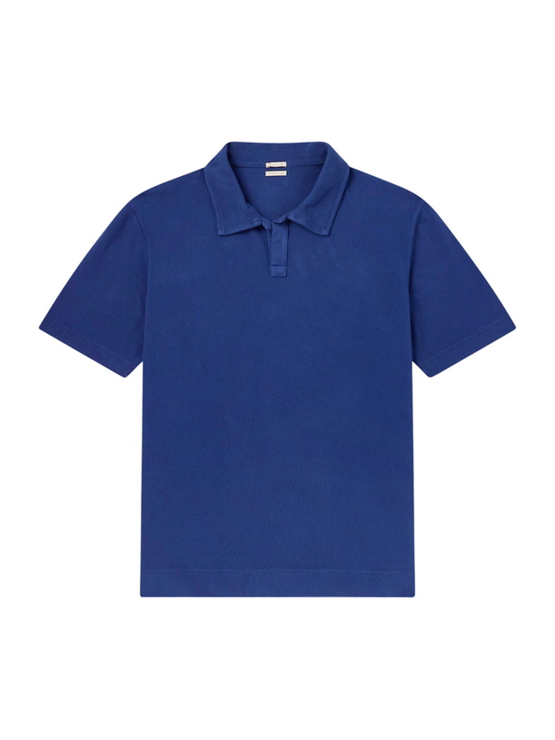 Photo: Massimo Alba - Aruba Cotton-Piqué Polo Shirt - Blue