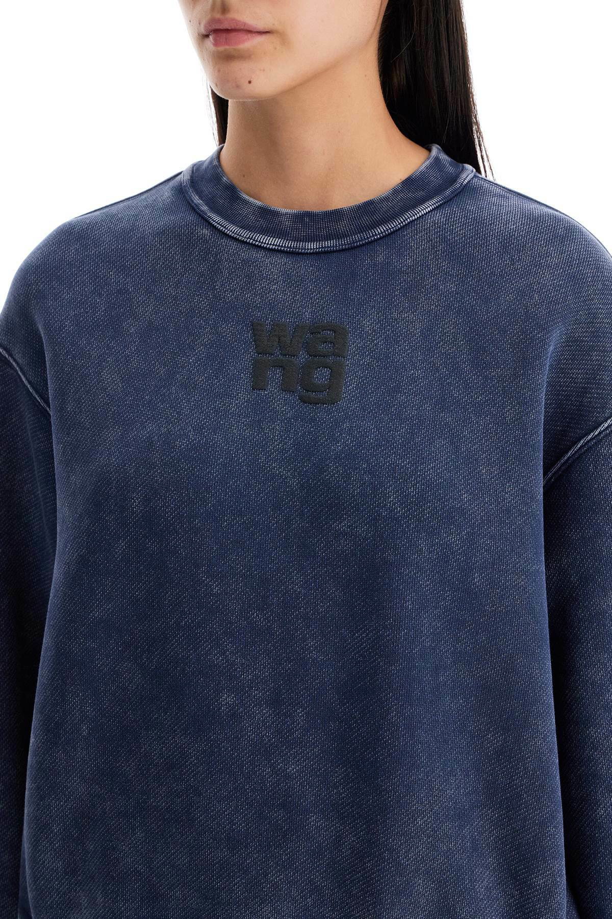 ALEXANDER WANG boxy crewneck sweat Blue Alexander Wang