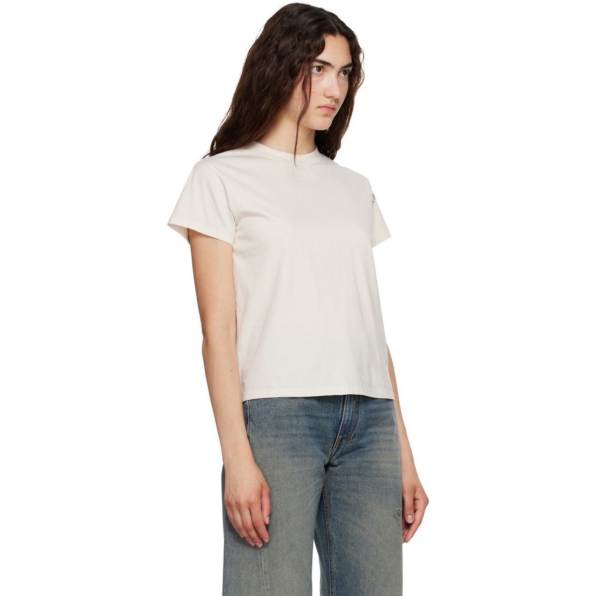 MM6 Maison Margiela Off-White Mannequin-Print Cotton Jersey T-shirt