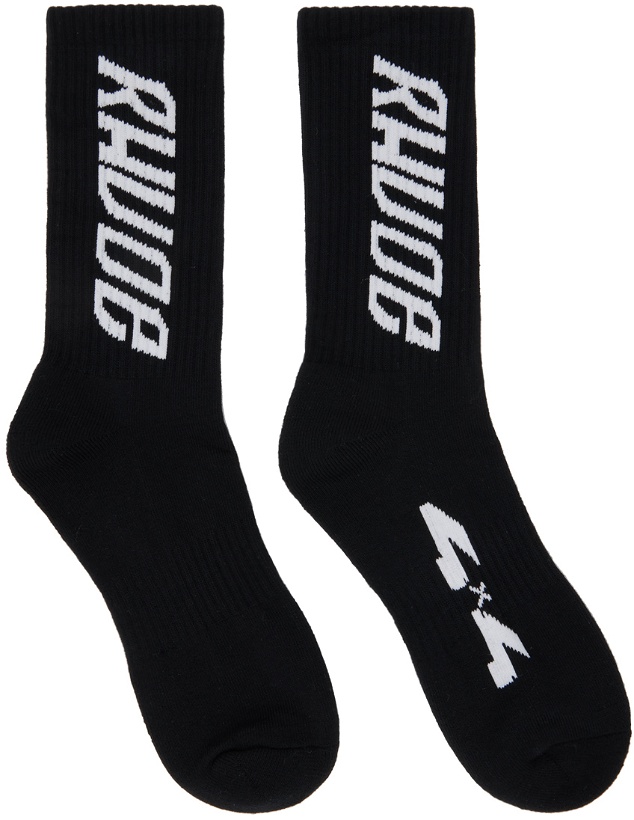 Photo: Rhude Black 4x4 Sport Socks