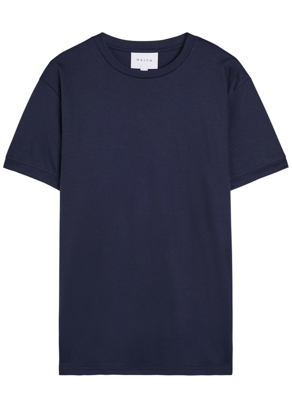 Photo: Raith Luxe Mercerised Cotton T-shirt Navy