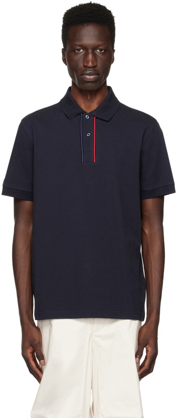 Photo: Moncler Navy Embroidered Polo