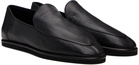 AURALEE Black Soft Leather Loafers