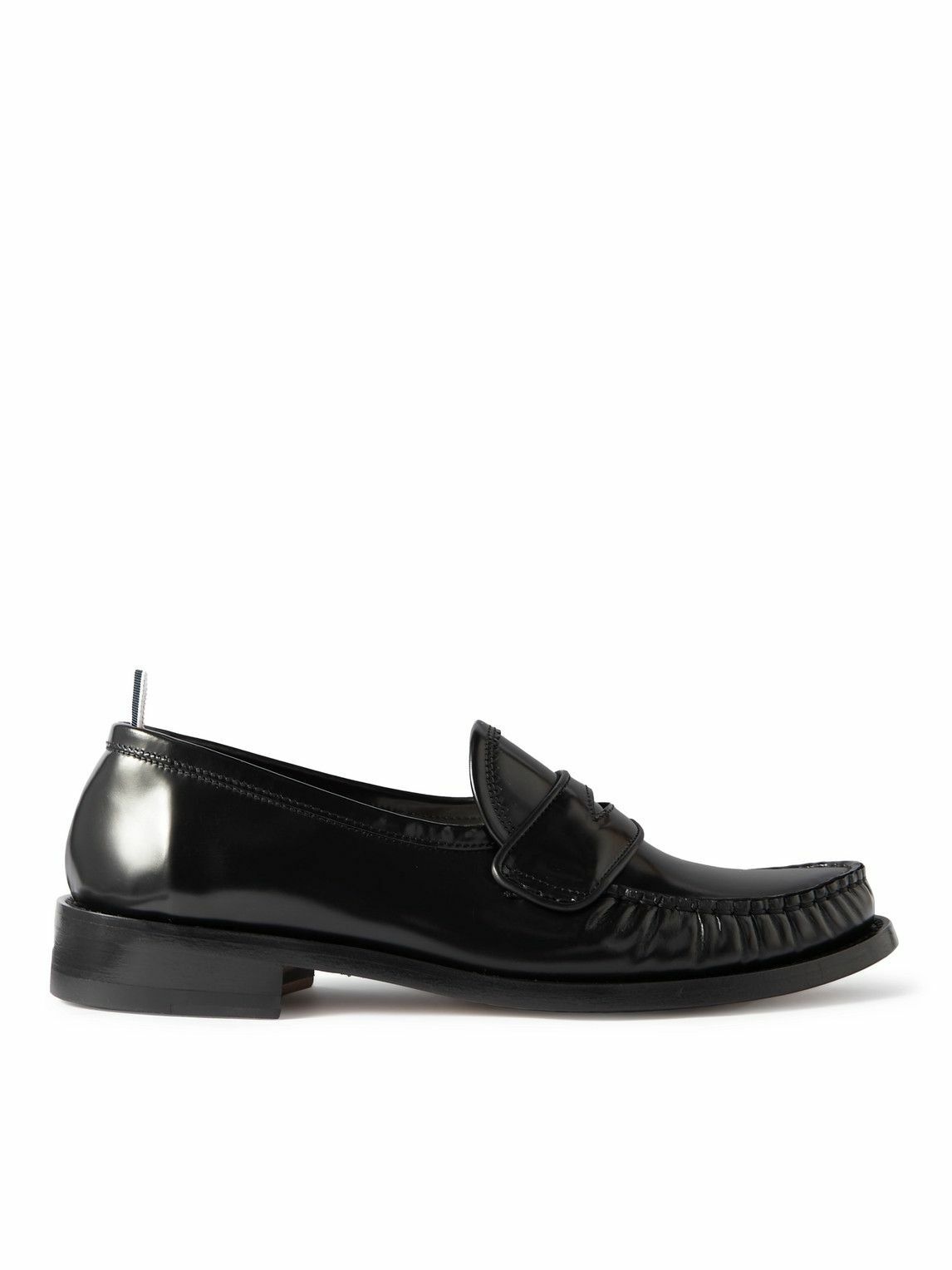 Photo: Thom Browne - Varsity Patent-Leather Penny Loafers - Black