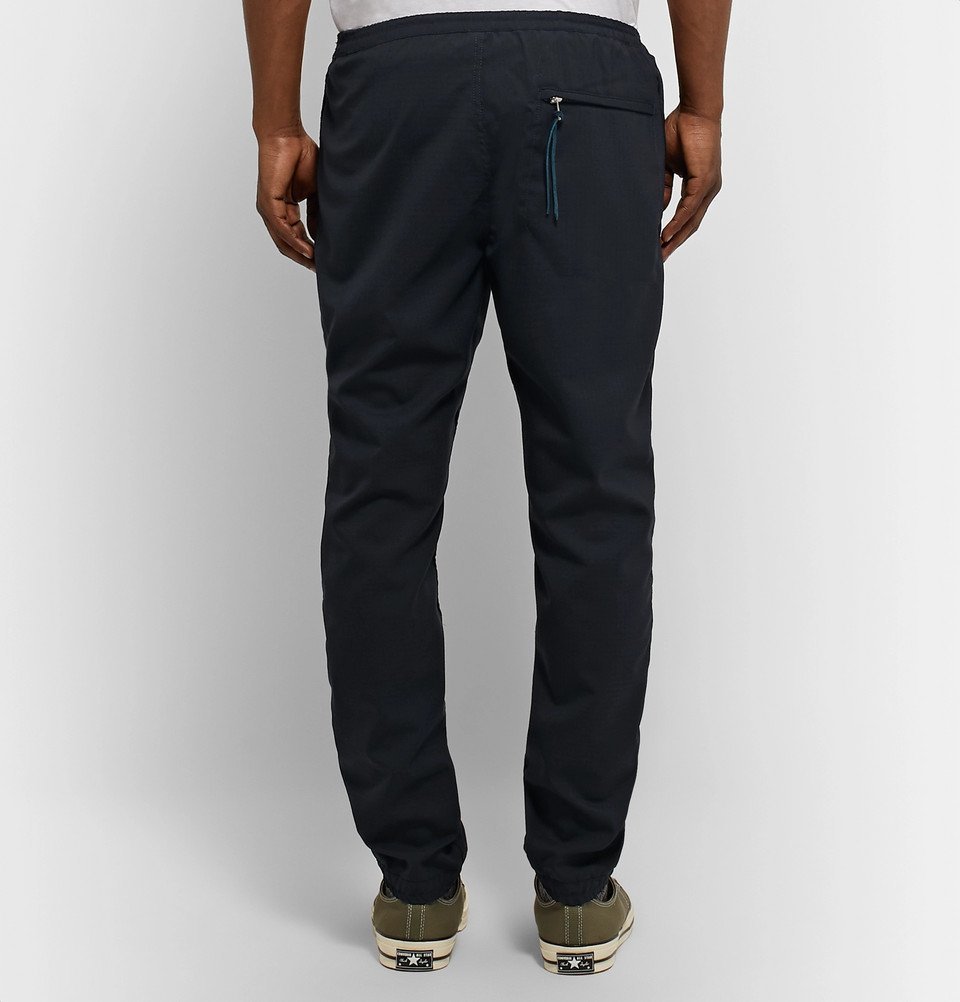 nonnative - Midnight-Blue Educator Tapered Wool-Blend Ripstop Trousers ...