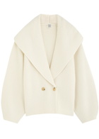 Toteme Double-breasted Wool-blend Cardigan Cream