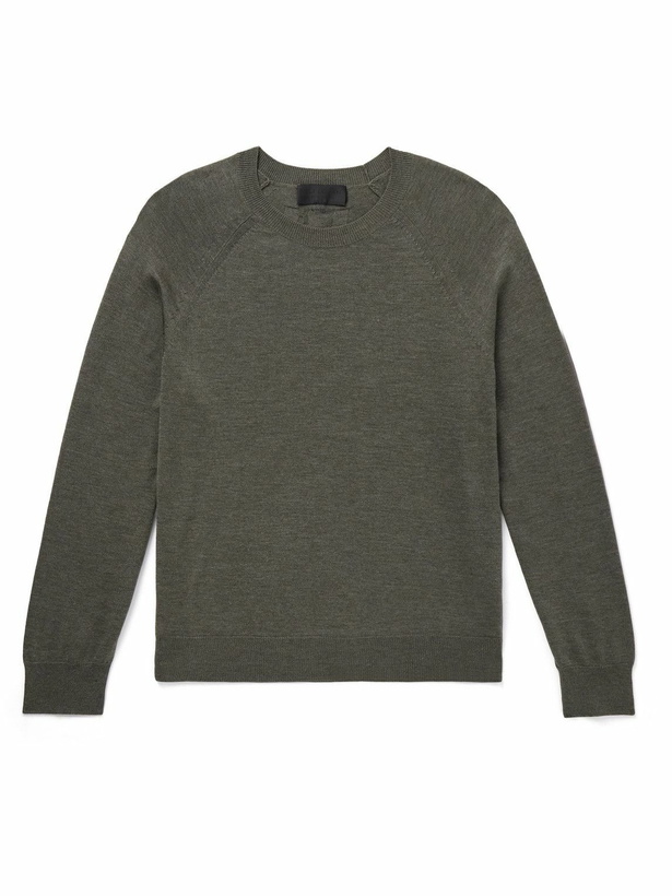Photo: Nili Lotan - Reggie Silk and Cotton-Blend Sweater - Green