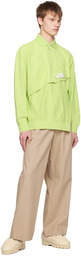 Feng Chen Wang Green Double Collar Polo