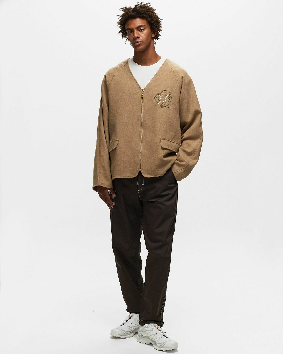 Adish Raglan Quors Wool Liner Yellow Zippers & Cardigans