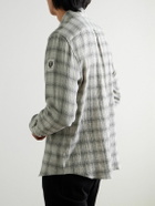 Belstaff - Scale Checked Crinkled-Cotton Shirt - Gray