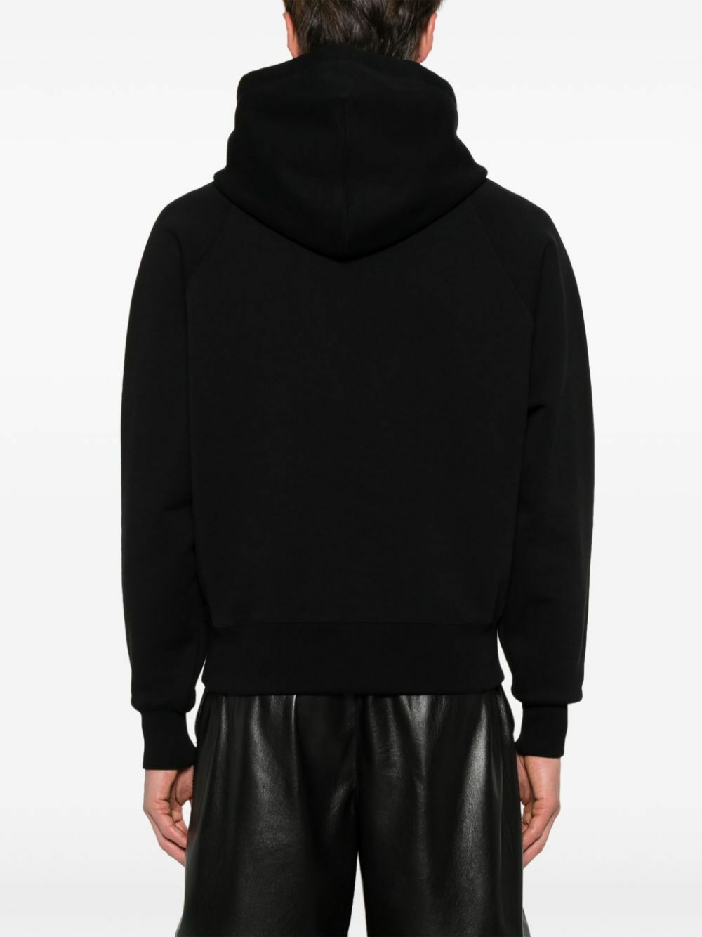 AMI Paris Black Logo Print Hoodie