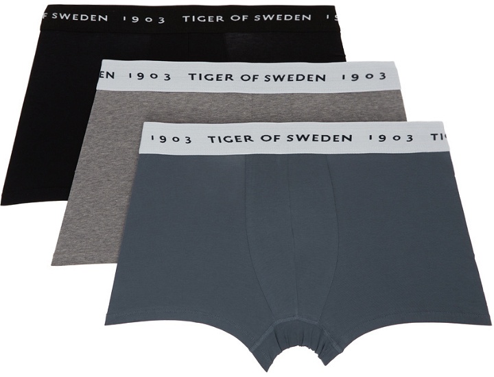 Photo: Tiger of Sweden Three-Pack Multicolor Hermod Boxer Briefs