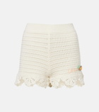 Chloé Crochet scalloped cotton shorts