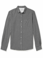 Officine Générale - Checked Cotton-Blend Flannel Shirt - Black