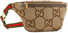 Gucci Beige & Brown Jumbo GG Belt Bag