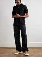 McQueen - Embellished Cotton-Piqué Polo Shirt - Black