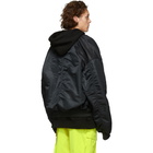 Juun.J Reversible Black Thealteredtech Bomber Jacket