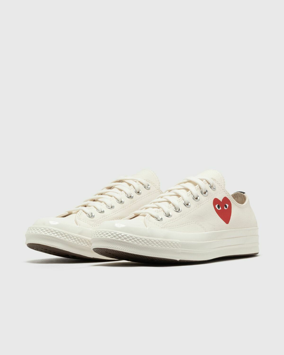 Comme des Garçons Play X CONVERSE Chuck Taylor'70 Small Red Heart Low Top Beige Mens Lowtop