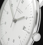 Junghans - Max Bill Automatic 40mm Stainless Steel and Leather Watch, Ref. No. 27470000 - White