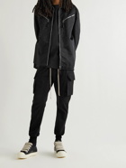 Rick Owens - Mastodon Slim-Fit Tapered Cotton-Jersey Cargo Sweatpants - Black