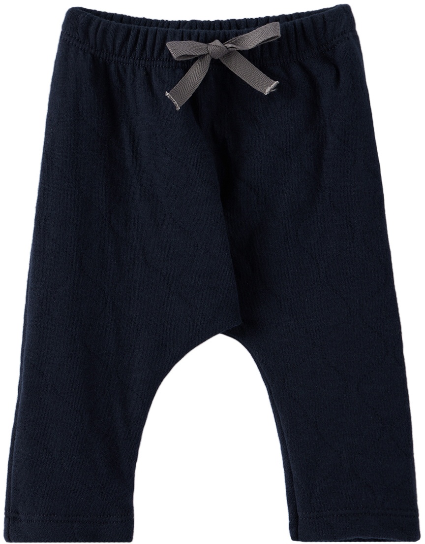Petit Bateau Baby Navy Cardigan & Trousers Set