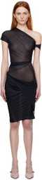 Jade Cropper Black Wrap Midi Dress