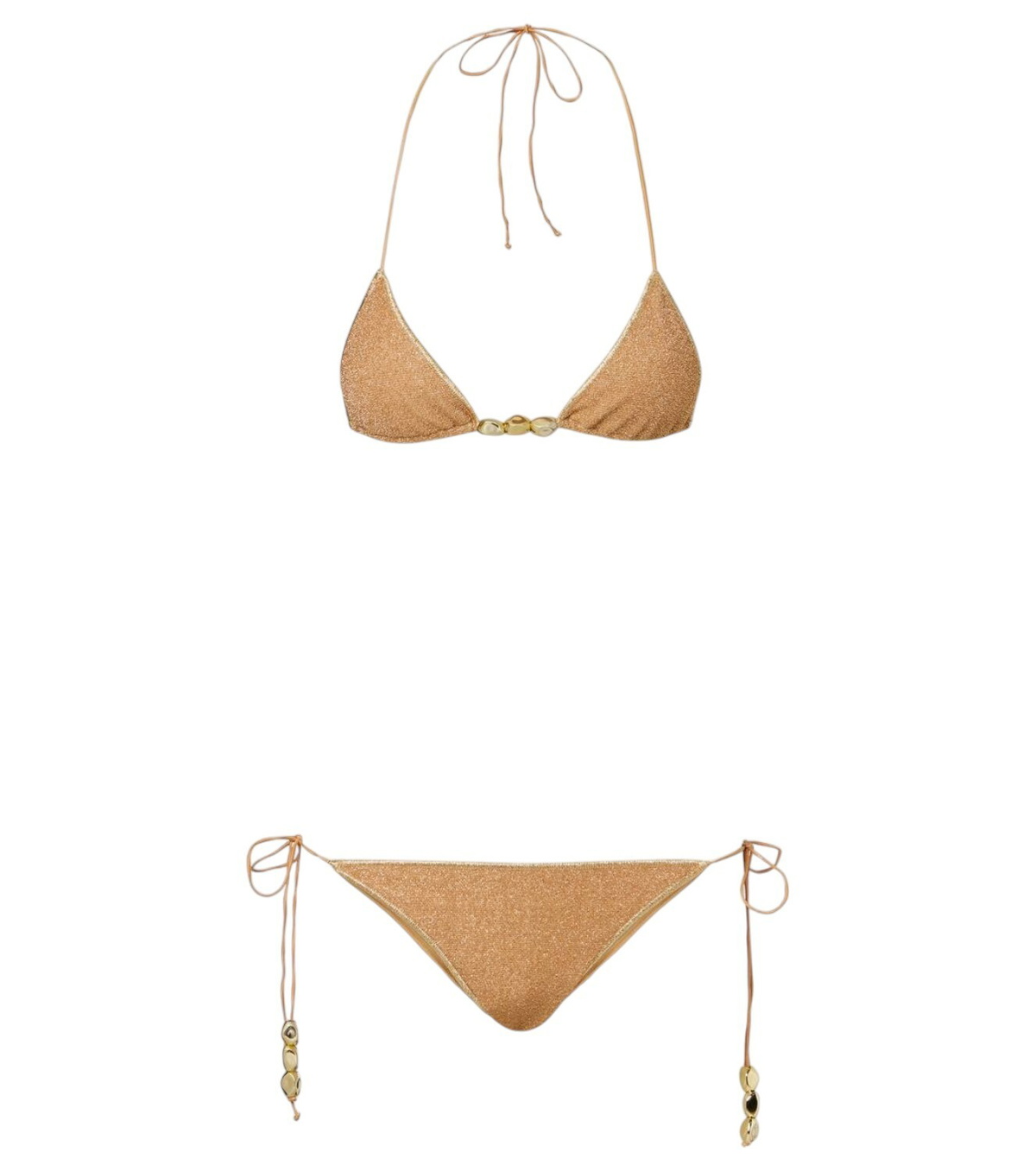 OSÉREE high-waisted lumière bikini set Gold Oseree
