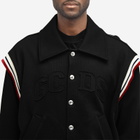 GCDS Men's Jersey Logo Bomber Jacket in Nero