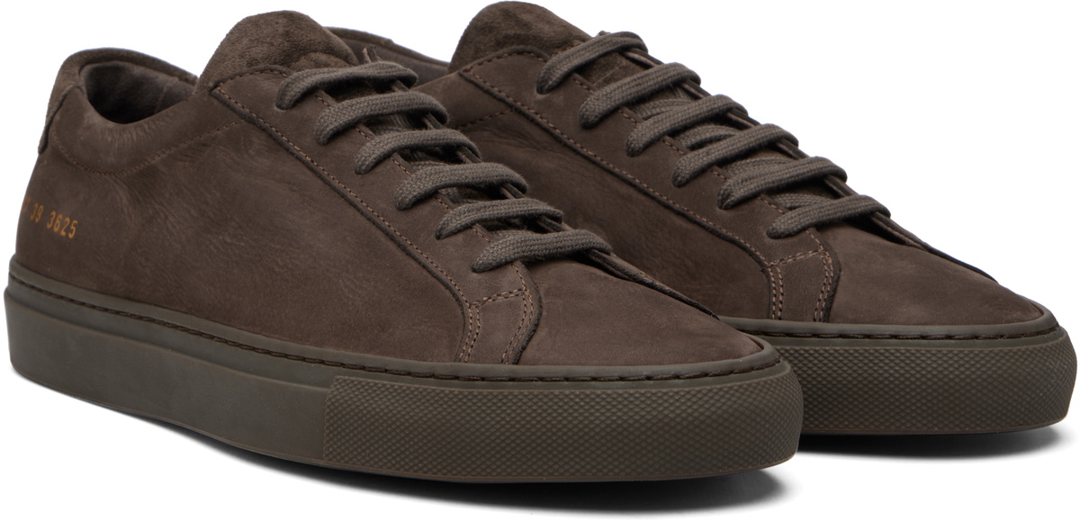 Common Projects Brown Nubuck Achilles Sneakers