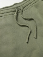 Hartford - Tapered Fleece-Back Cotton-Jersey Sweatpants - Green