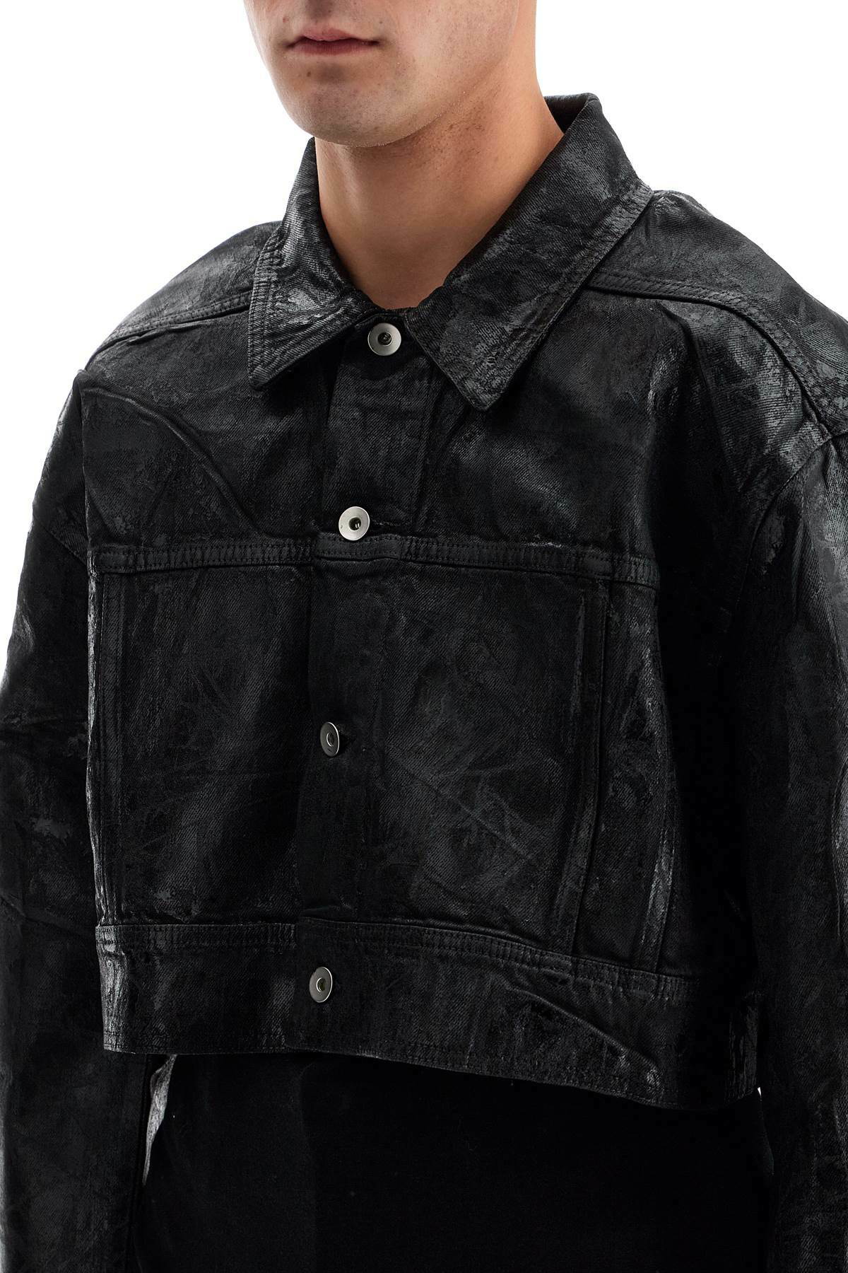 DRKSHDW cropped jumbo worker denim jacket in Black Rick Owens Drkshdw