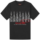Pleasures Men's Calendar Heavyweight T-Shirt in Black