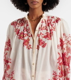 Etro Floral cotton voile blouse