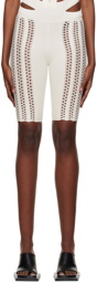 Dion Lee White Column Shorts