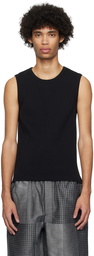 Róhe Black Crewneck Tank Top