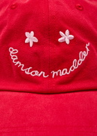 Damson Madder Smiley Cotton cap - Red - One Size