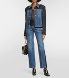 Stella McCartney Paneled high-rise straight jeans