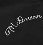 ALEXANDER MCQUEEN - Button-Down Collar Logo-Embroidered Stretch-Cotton Poplin Shirt - Black