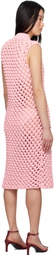 Jil Sander Pink Sleeveless Crewneck Midi Dress