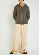 Rick Owens Cargobela Wide-leg Corduroy Cargo Trousers Cream