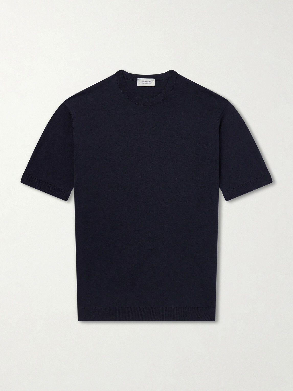 John Smedley - Torin SS Cotton-Knitted T-Shirt - Blue