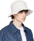 Acne Studios Gray Embroidered Bucket Hat