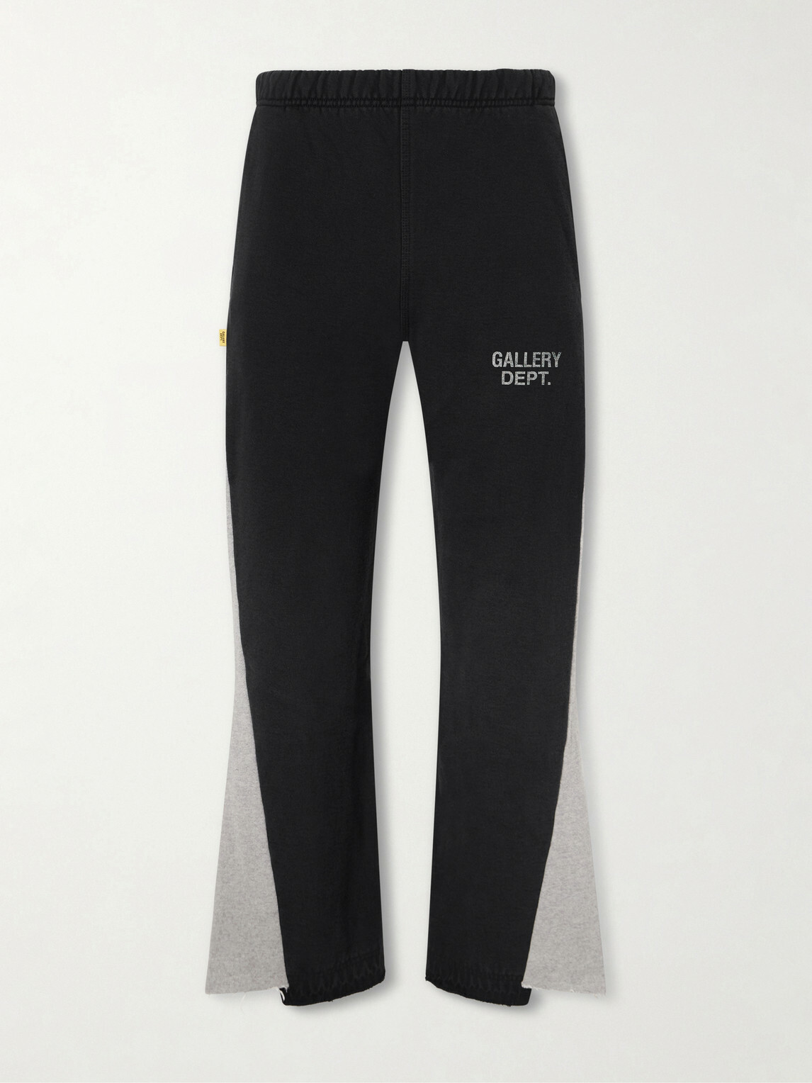 Gallery Dept. - Flared Logo-Print Cotton-Jersey Sweatpants - Black