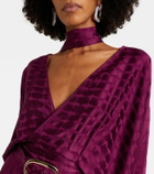 Taller Marmo Dunaway belted crêpe cady wrap dress