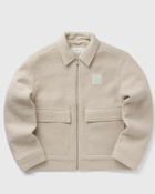 Calvin Klein Jeans TEXTURED WOOL JACKET Beige Mens Bomber Jacket