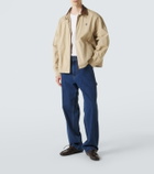 Prada Leather-trimmed cotton blouson jacket