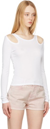 Stella McCartney White Cut-Out T-Shirt