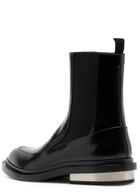 Jil Sander Glossed Leather Chelsea Boots Black